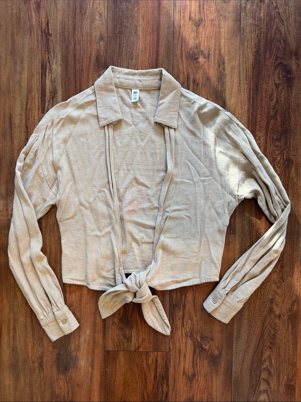 Linen tie up top